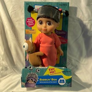 Disney Monsters Inc. Babbling BOO doll with Lil Mikey - Never Removed